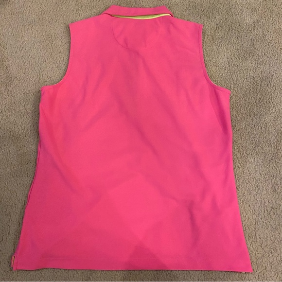 EP Pro Tech Half Zip Golf Tank pink with white/green trim size Large - Picture 12 of 16